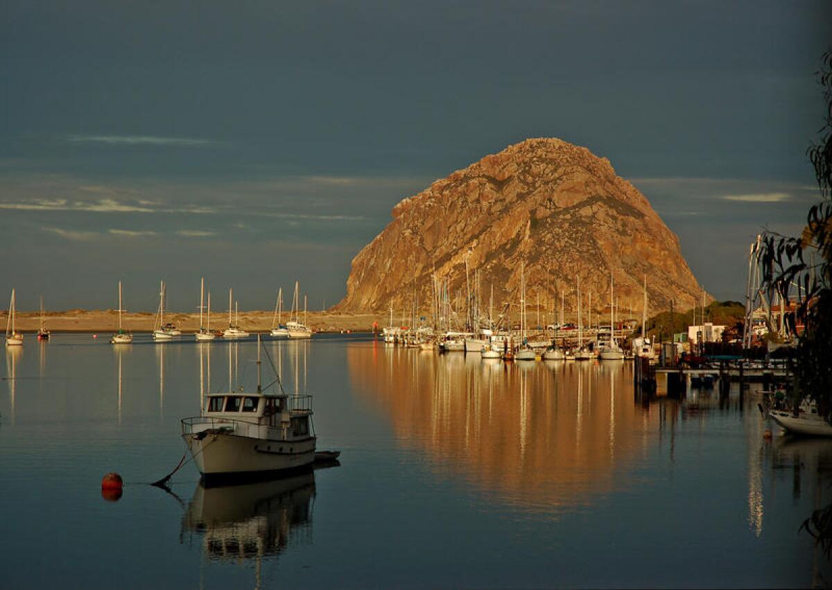 Morro Rock in the early morning.