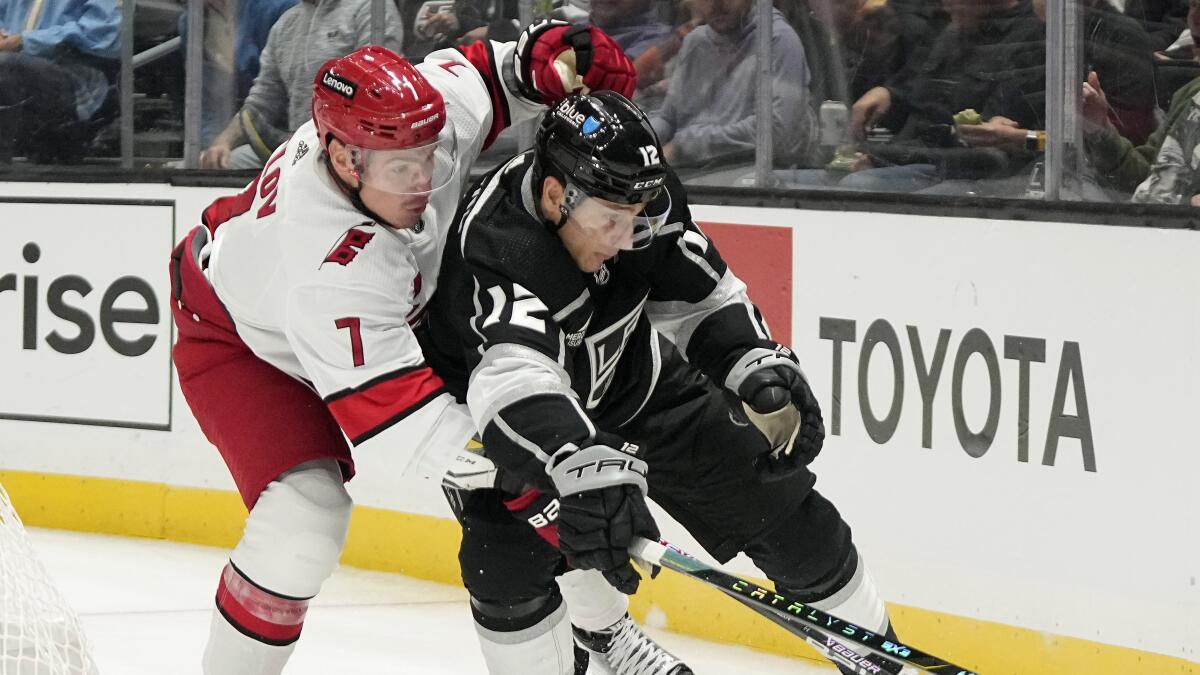 Kings erase 3-goal deficit but fall to Hurricanes in shootout - Los Angeles  Times