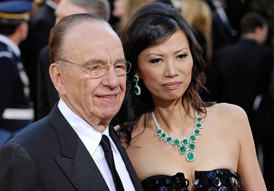 Rupert Murdoch and wife Wendi Deng arrive for the 64th Golden Globe Awards in Beverly Hills.