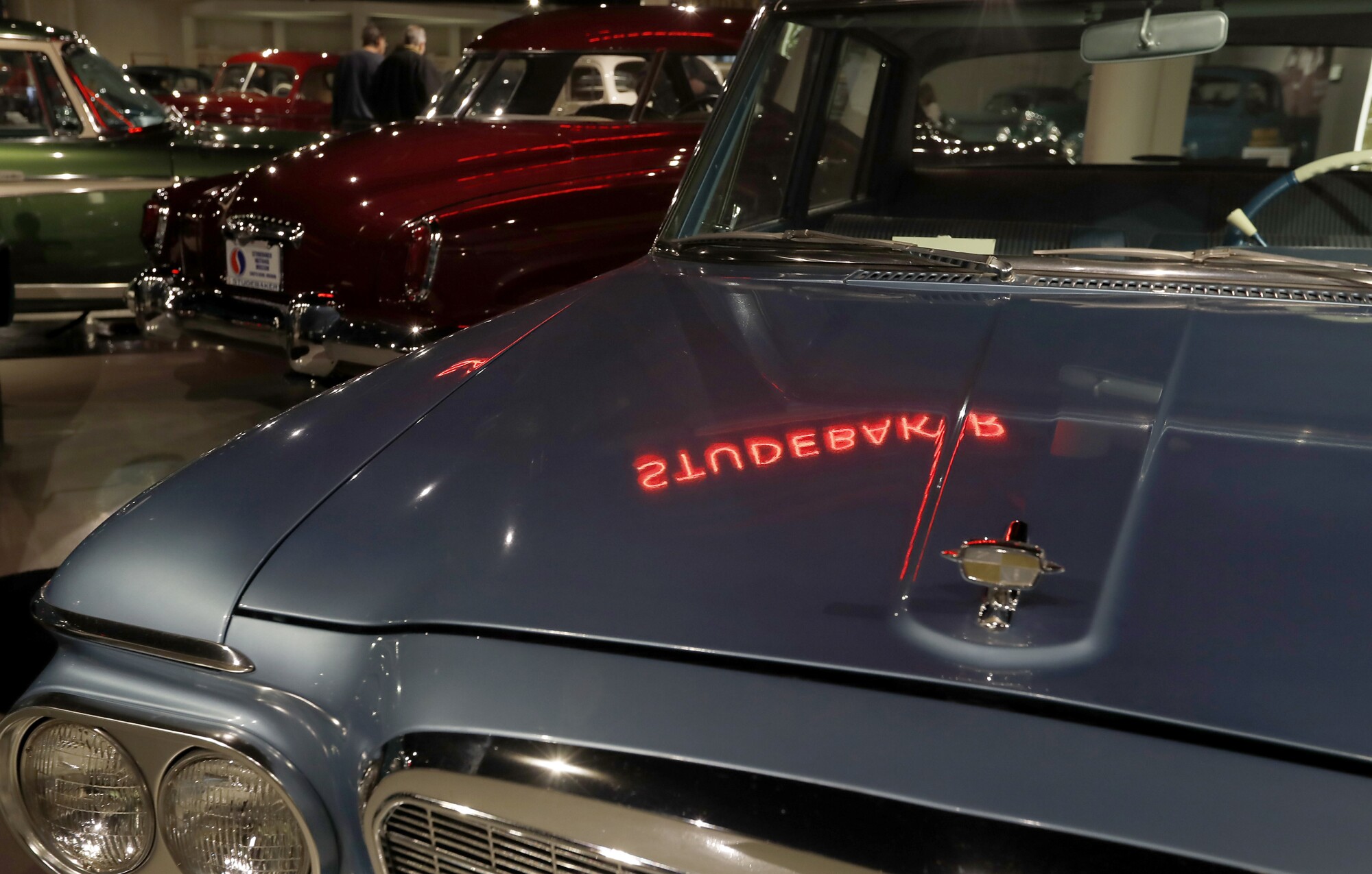 Vintage cars at the Studebaker National Museum in South Bend, Ind.