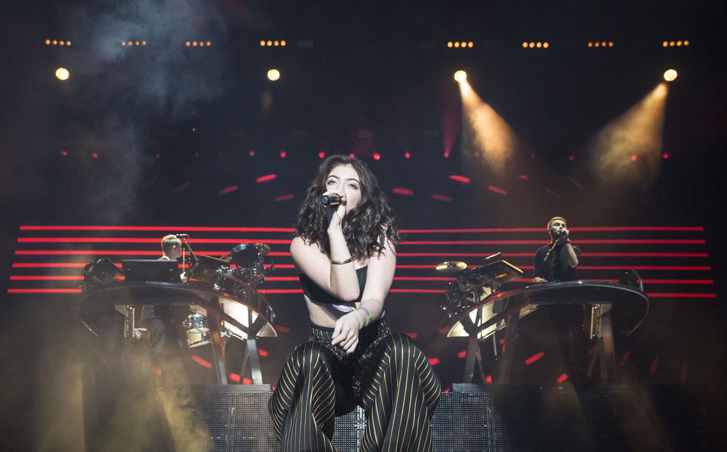 Lorde joins Disclosure on stage.