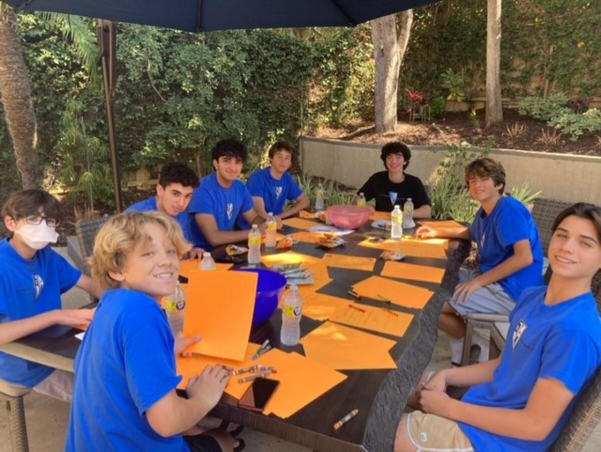 TVIA SD2 members making Halloween cards.