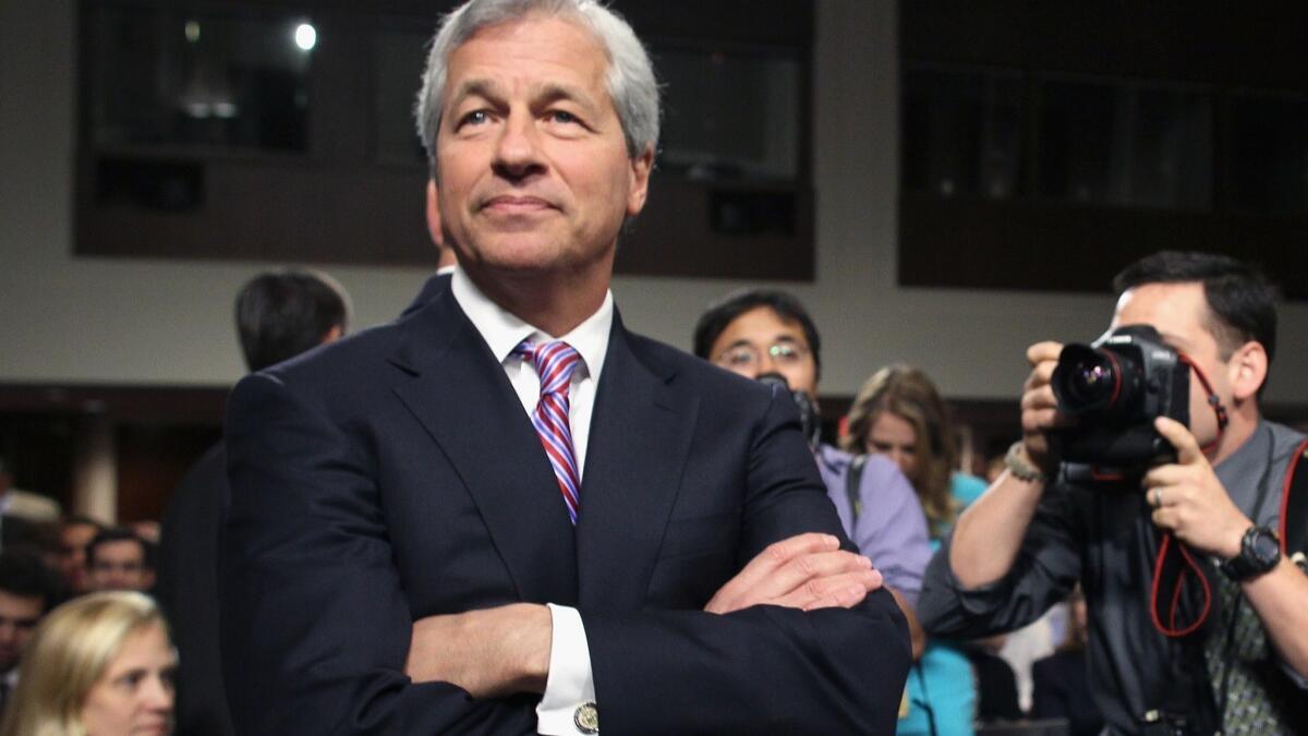 JPMorgan Chase Chief Executive Jamie Dimon, the only big-bank chief who predates the financial crisis, reportedly told a recent New York conference that he’s hunting for the bank’s next acquisition. “I want to do one more big one before I’m done.”