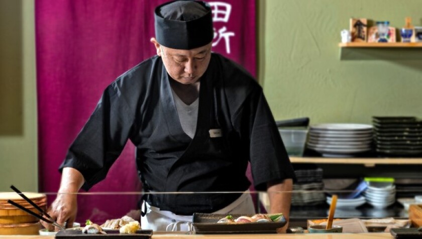 Takeaki Tadokoro of Sushi Tadokoro in Old Town.
