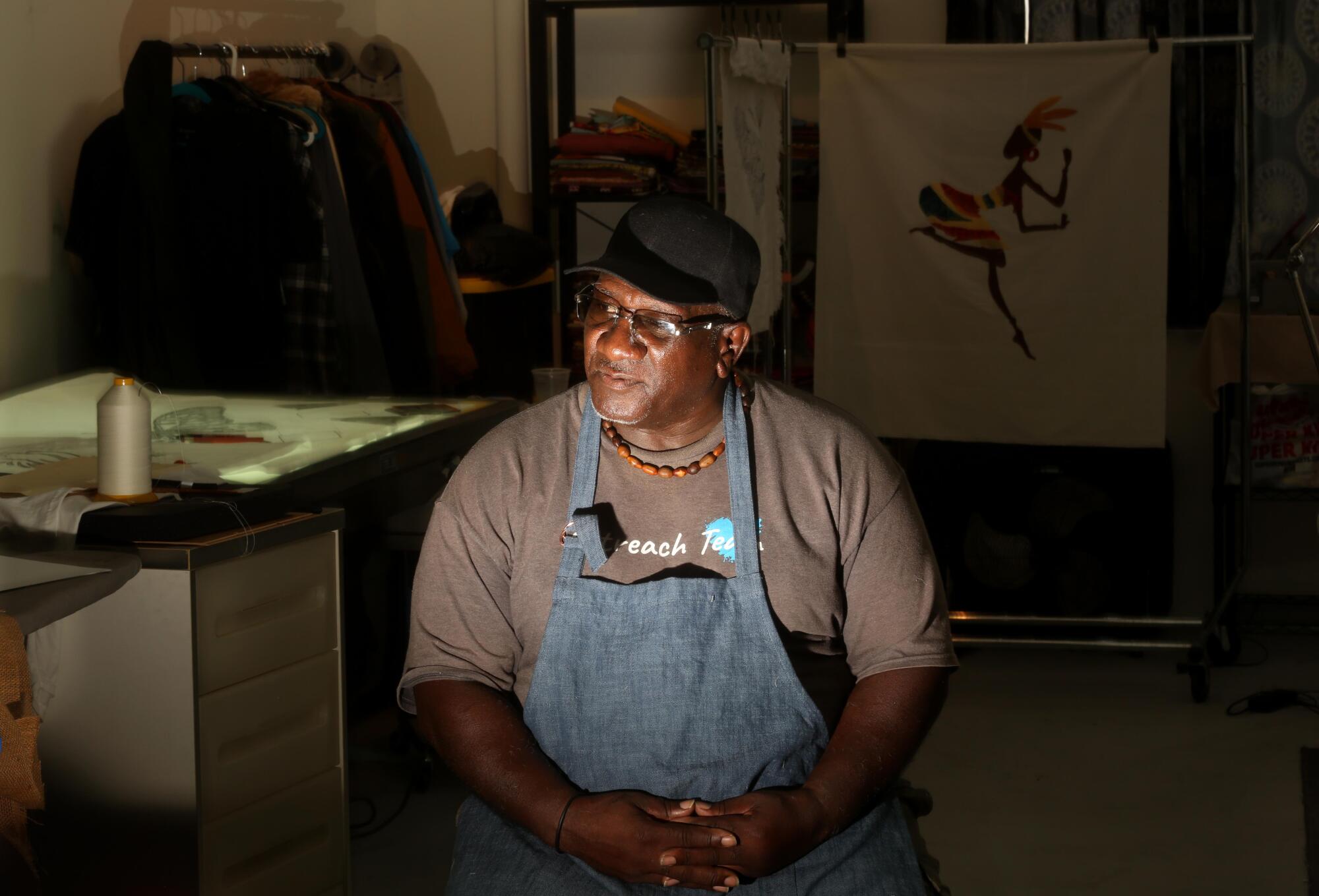 Gary Tyler spends a moment of reflection in his studio