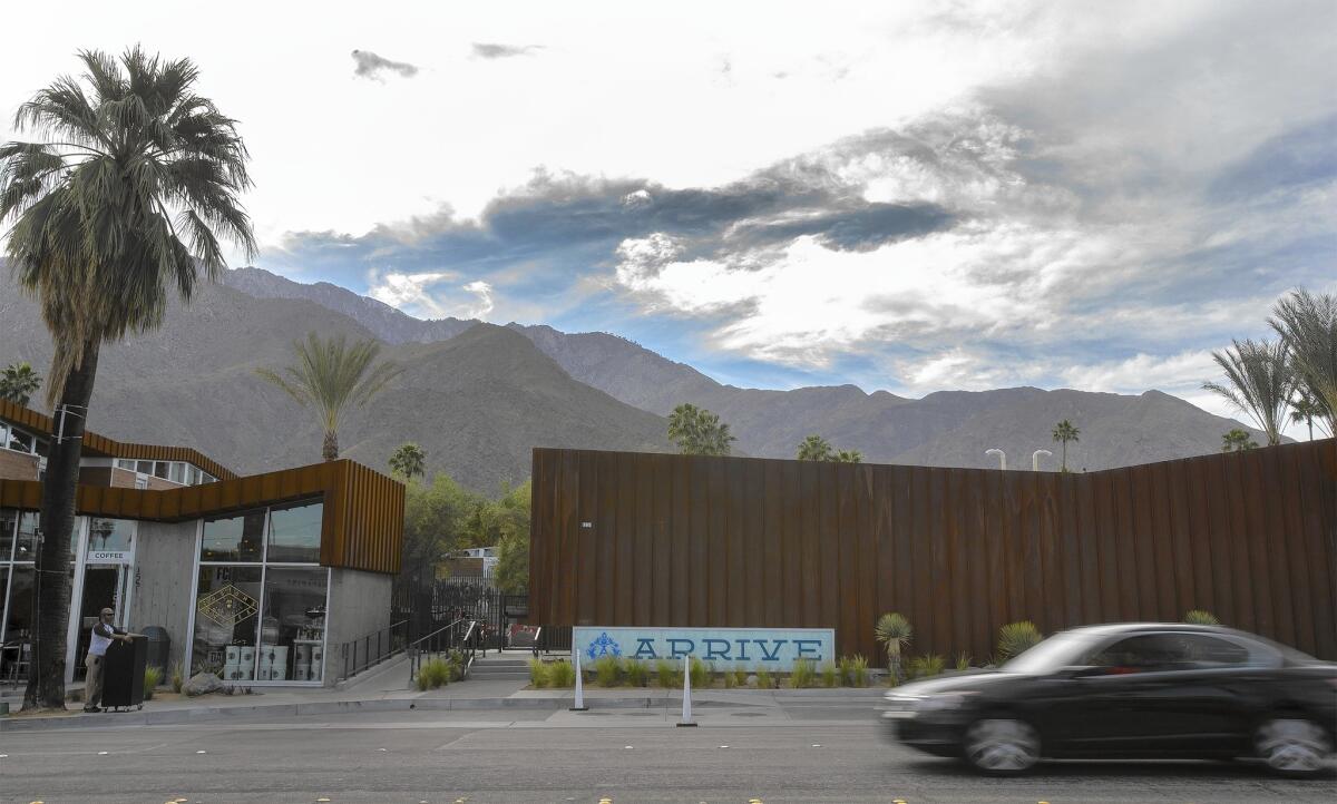 The Arrive hotel in Palm Springs is topped by a butterfly roof -- an iconic feature of the desert city's Midcentury Modern homes. Under that roof is a thoroughly 21st century operation.