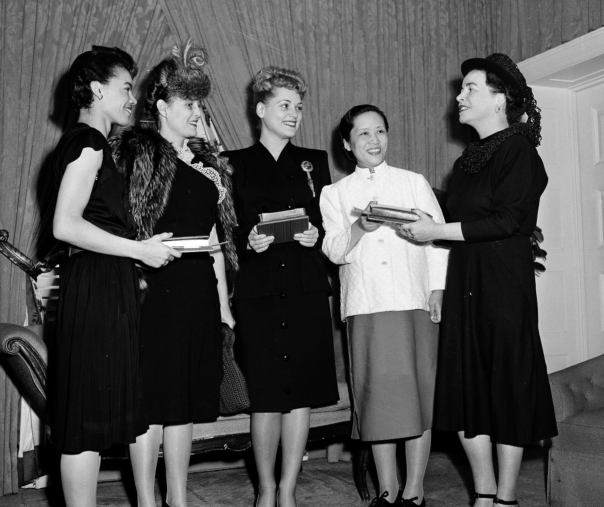 Pauli Murray at a 1946 ceremony for a Mademoiselle magazine's "Young Women of the Year."