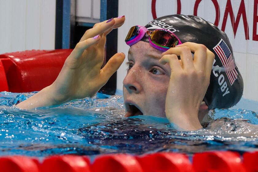 Tokyo, Japan, Tuesday, July 27, 2021 - USA swimmer Lydia Jacoby swims.