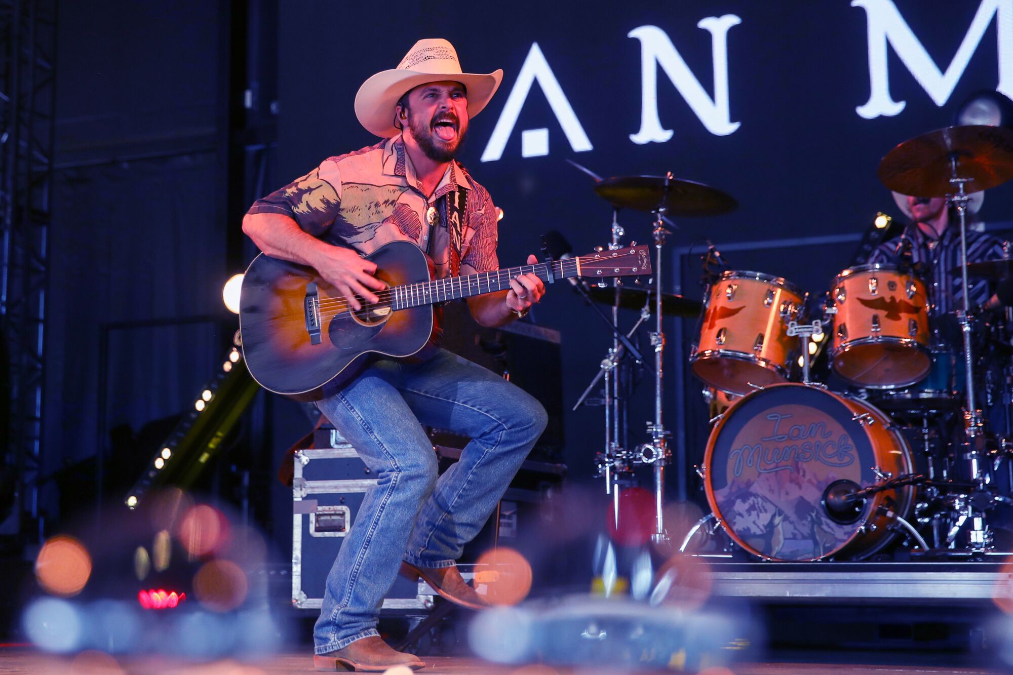 Ian Munsick performs on the Palomino Stage on the first day of Stagecoach 2023.