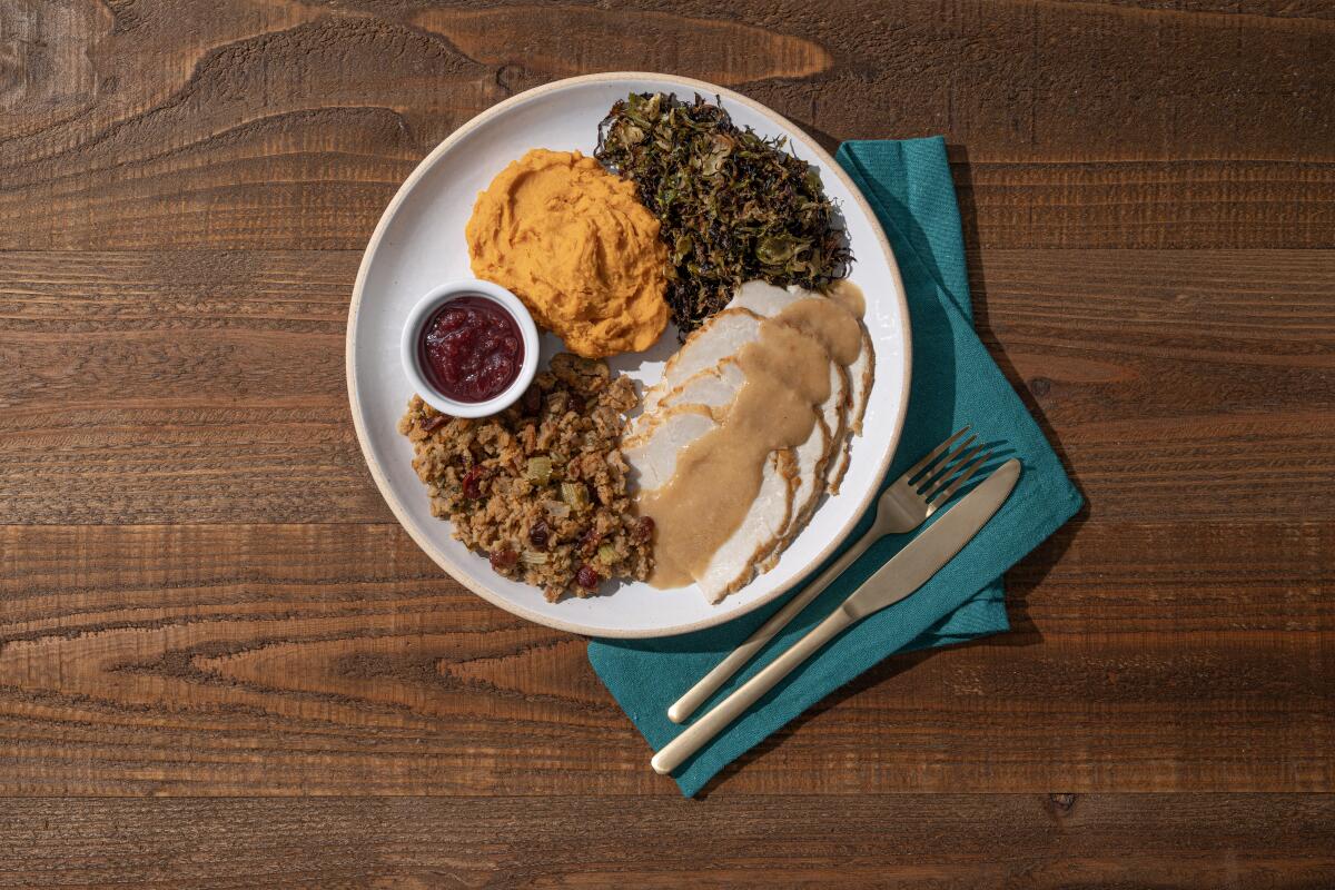 A Thanksgiving plate from Everytable.