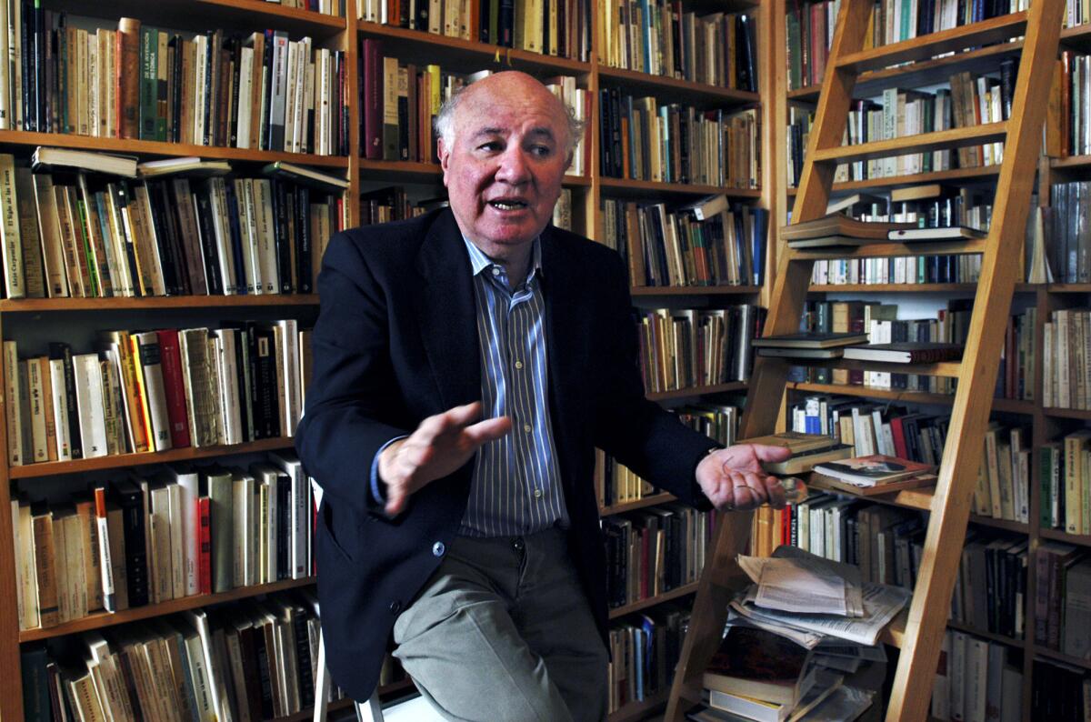 Author Federico Campbell in his study in Mexico City.