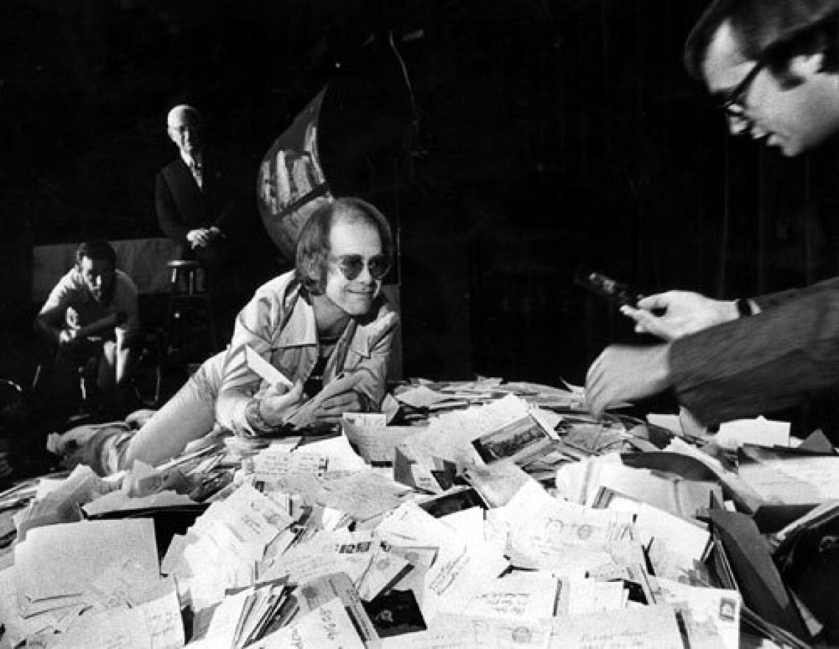 Elton John and Bernie Taupin at the Troubadour in 1975