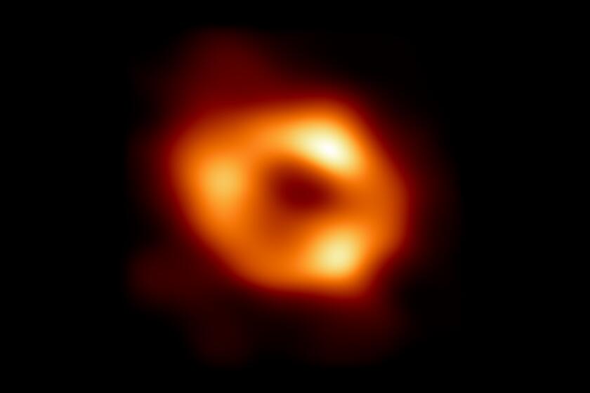 This is the first image of Sagittarius A*, the supermassive black hole at the center of our galaxy. 