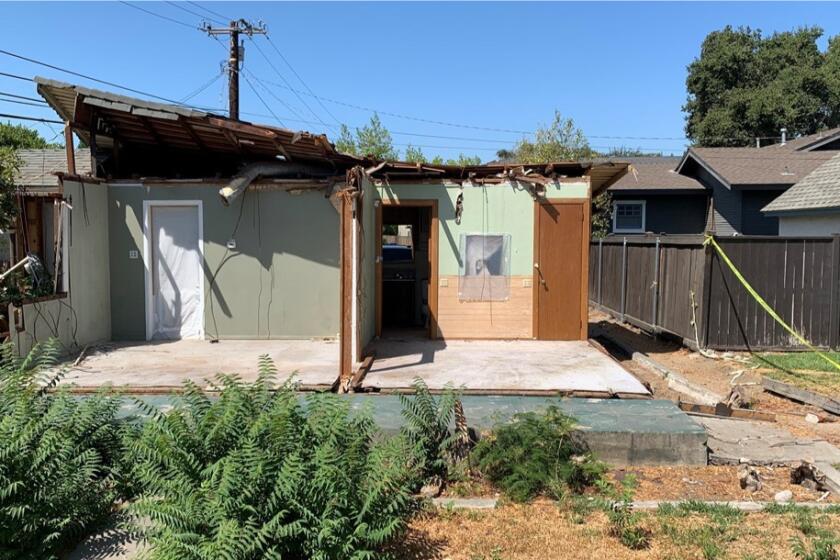 This one-bedroom, one-bathroom house in Monrovia is missing a few walls, but it just surfaced for sale at $500,000.