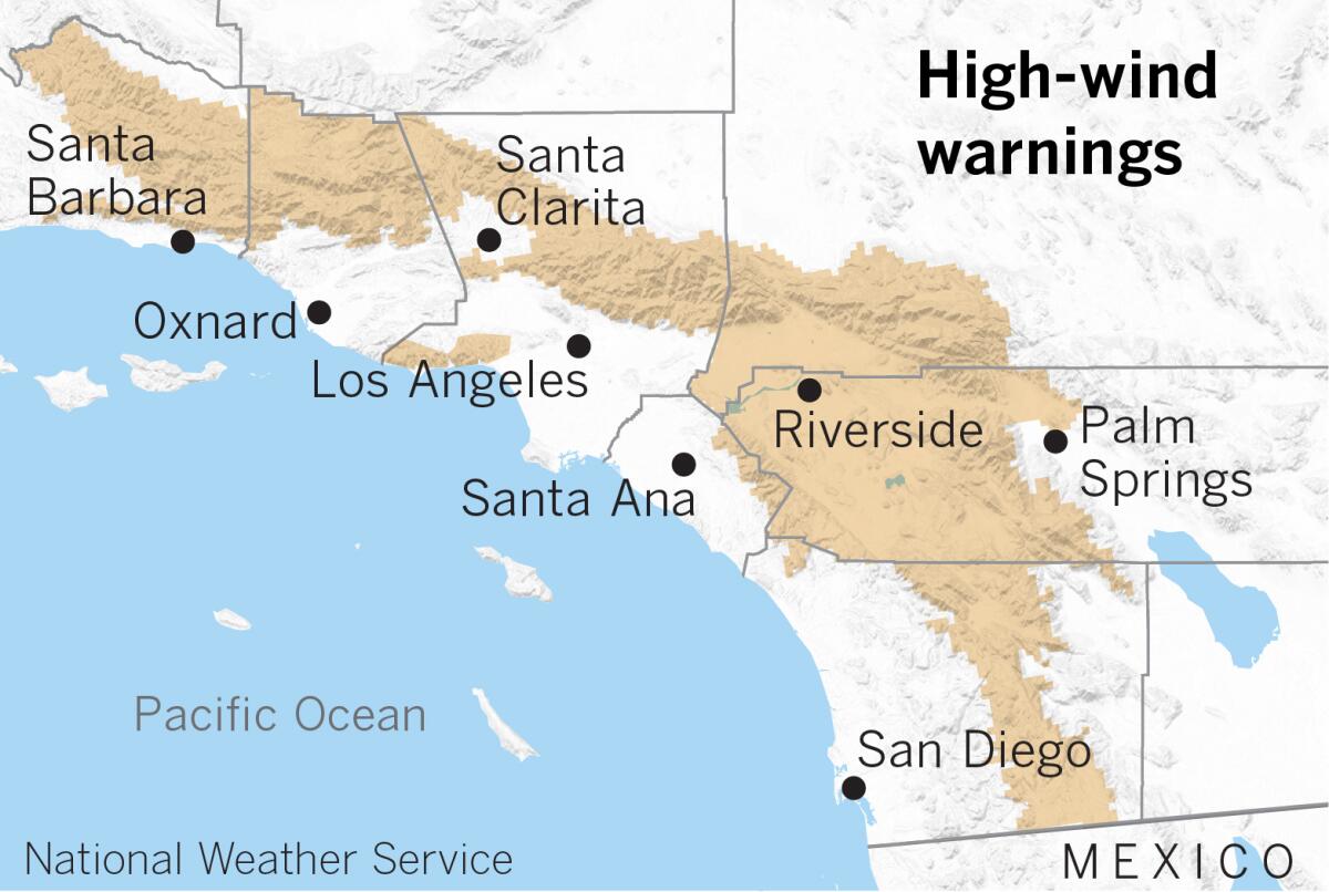 High-wind warnings