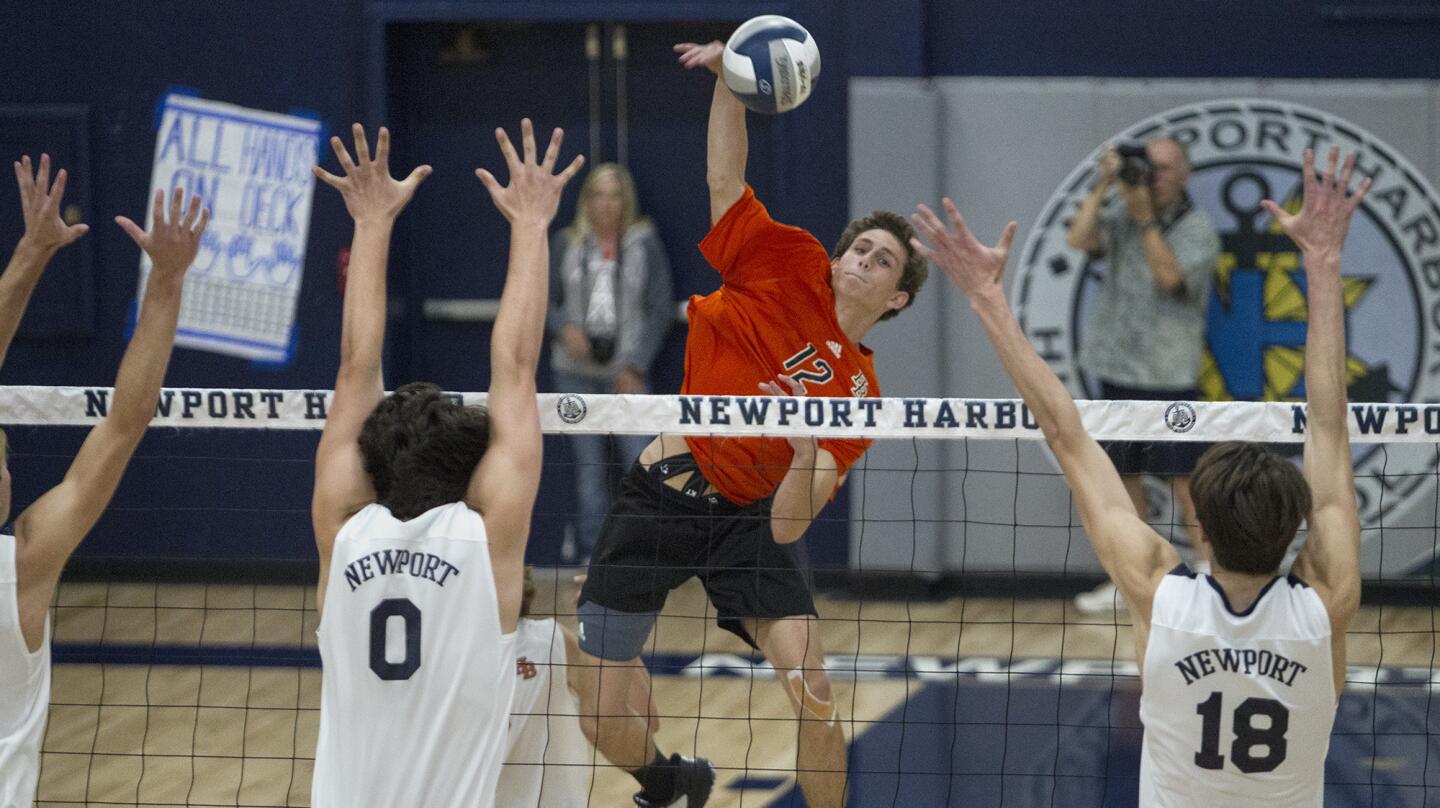 Photo Gallery: Newport Harbor vs. Huntington Beach Boys' Volleyball