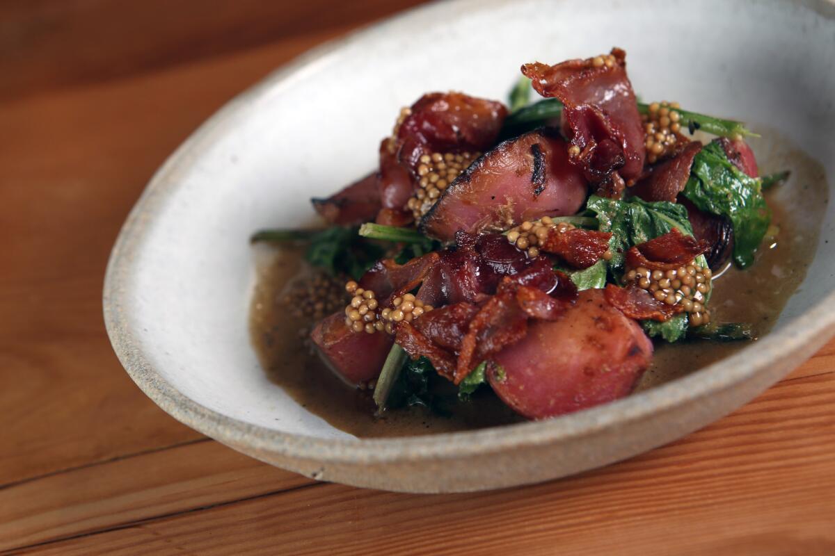 Pan roasted turnips as served at farm-to-table restaurant Journeymen in Atwater Village.