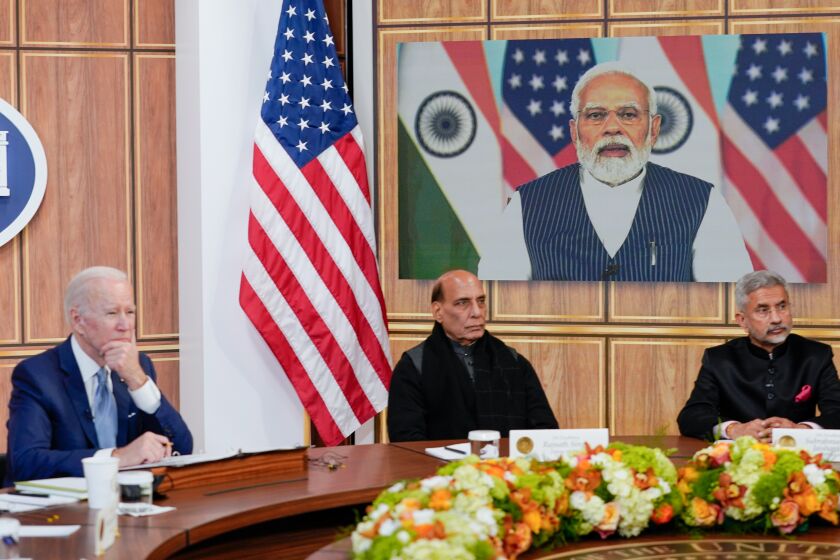 President Joe Biden meets virtually with Indian Prime Minister Narendra Modi