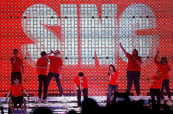 The cast members of "Glee" kick off their second live tour, "Glee Live! In Concert!" on May 21 at the Mandalay Bay Events Center in Las Vegas.