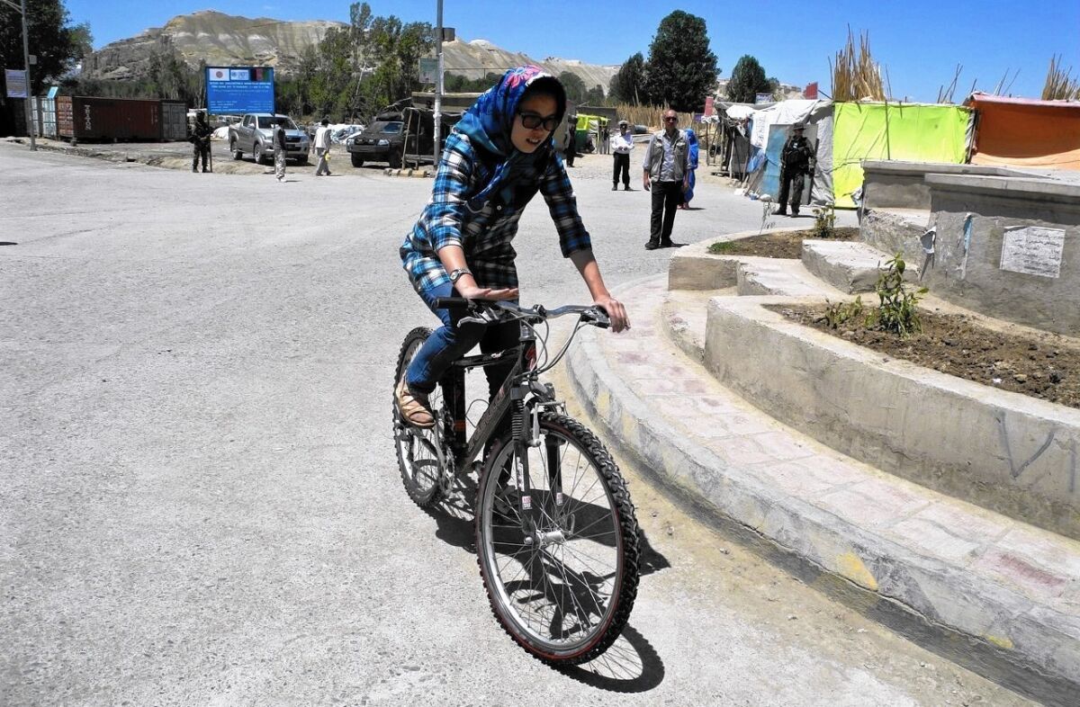 When she first started riding her bicycle through the streets of Bamian, Afghanistan, three years ago, university student Zahra Hussaini was careful to keep a low profile.