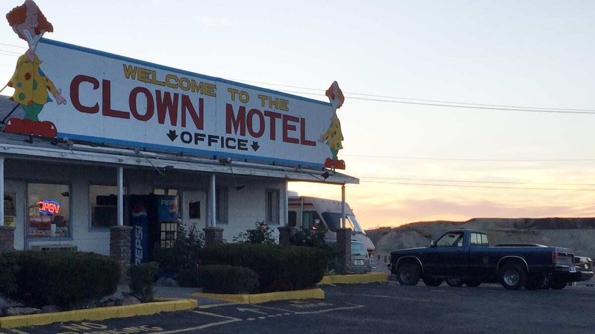 The Clown Motel in Tonopah, Nev., is owned by Bob Perchetti, who is not happy about the Great American Clown Scare of 2016.