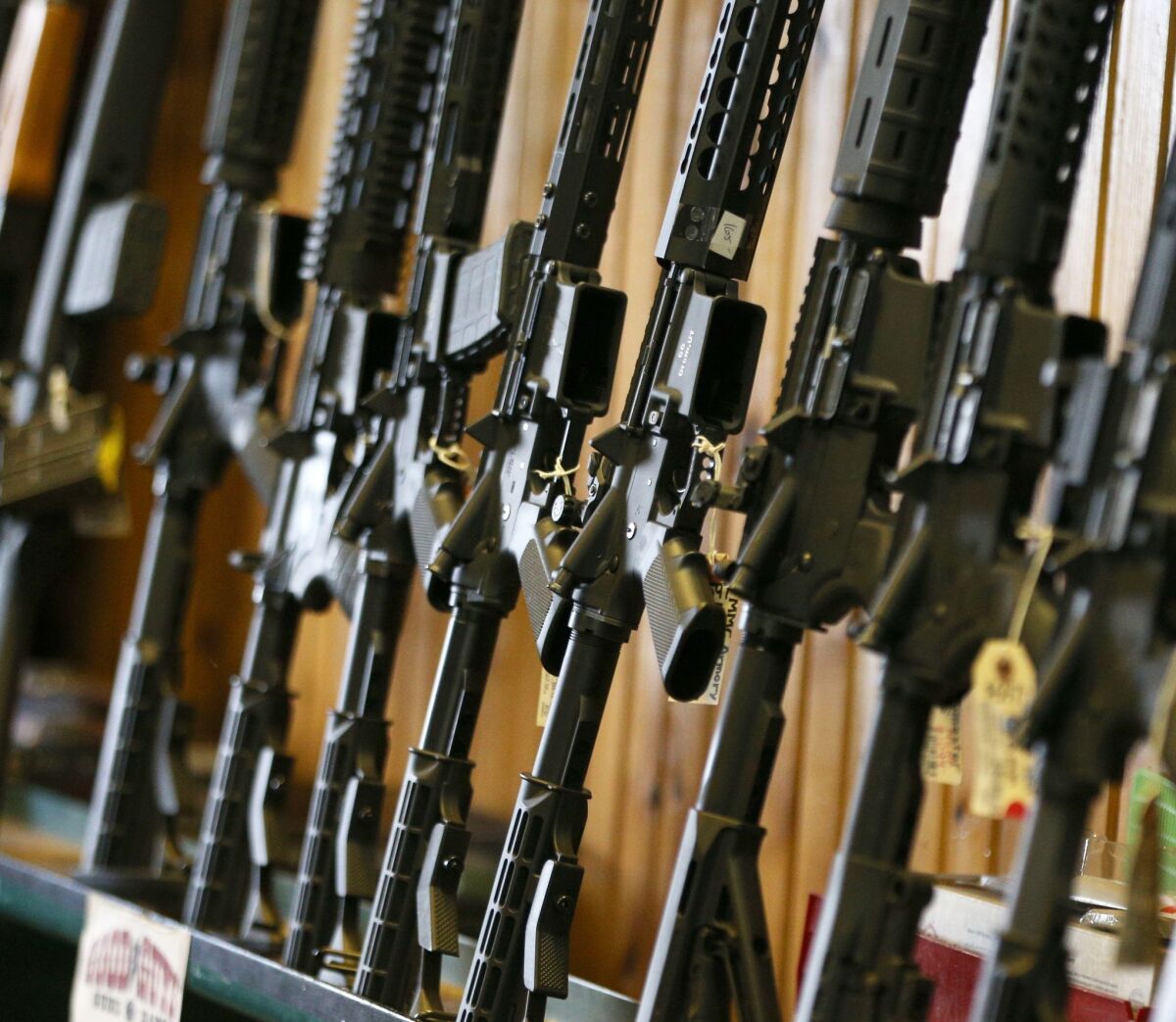 AR-15 assault rifles at a Utah gun shop