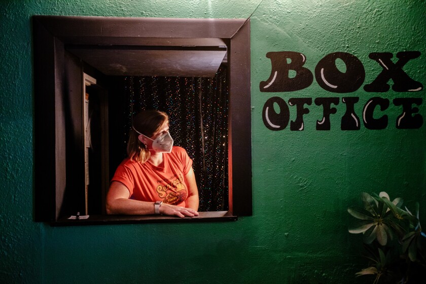 Candace Mixon is a volunteer at the Elysian Theater box office.