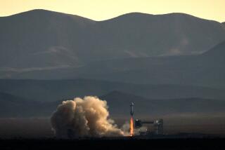 Blue Origin’s New Shepard rocket carrying Gayle King, Katy Perry and Lauren Sánchez Bezos and other crew members lifts off in 2025.
