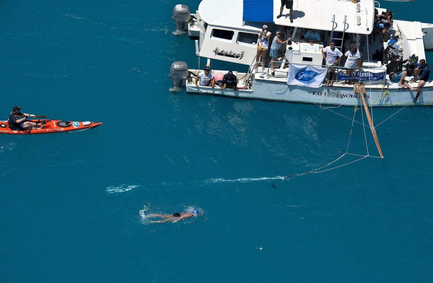 Diana Nyad nears Key West