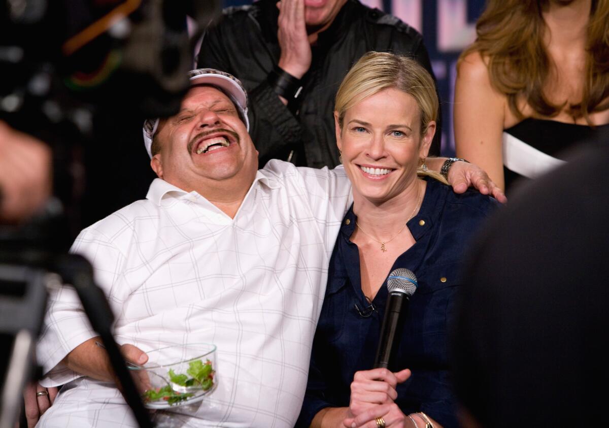 Chuy Bravo and Chelsea Handler