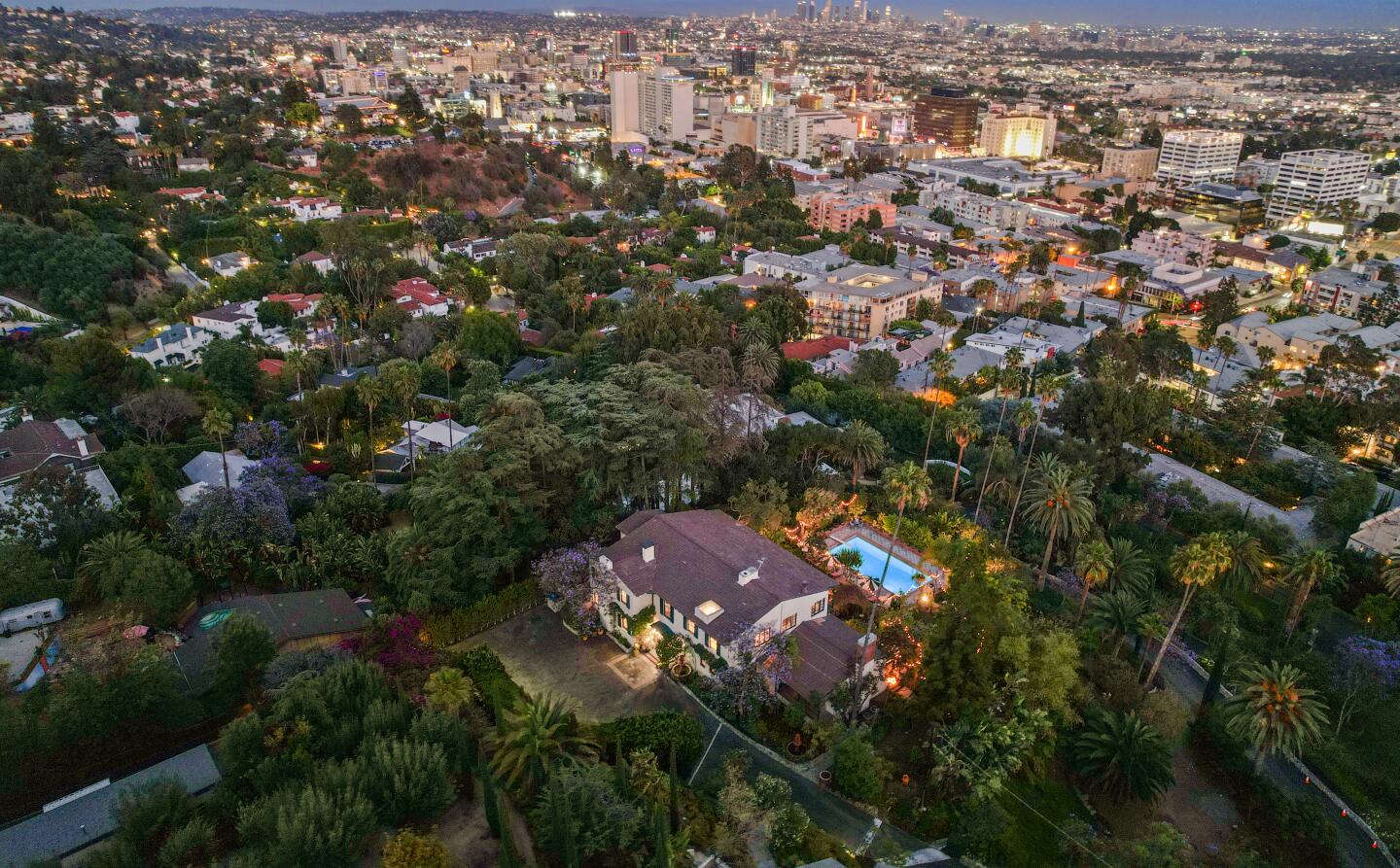 Aerial view of the estate.