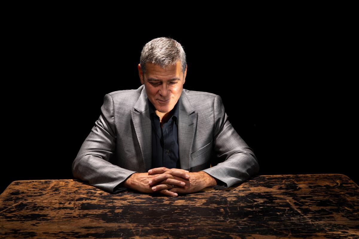 George Clooney is photographed in promotion of his upcoming film