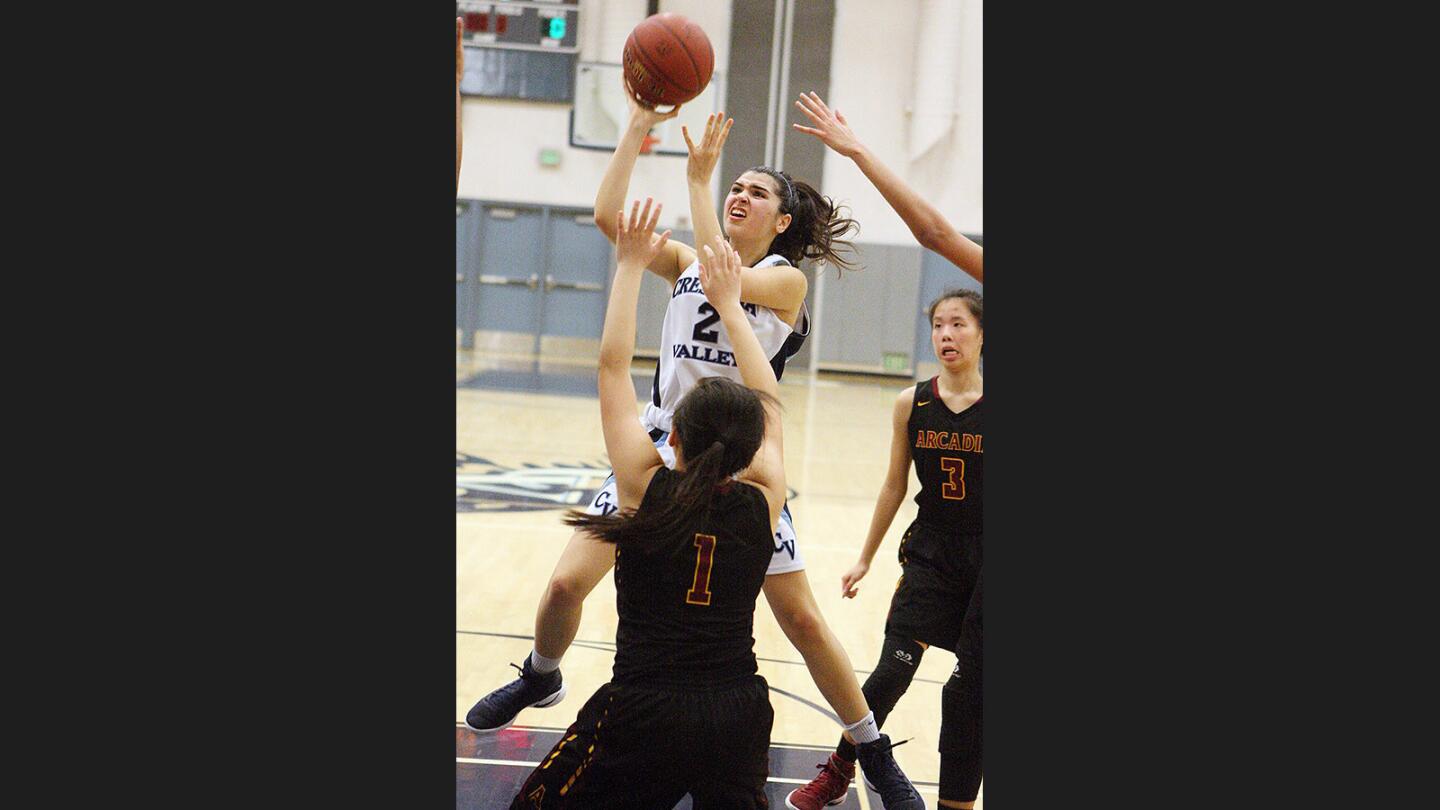 Photo Gallery: Crescenta Valley girls' basketball beats Arcadia and wins Pacific League