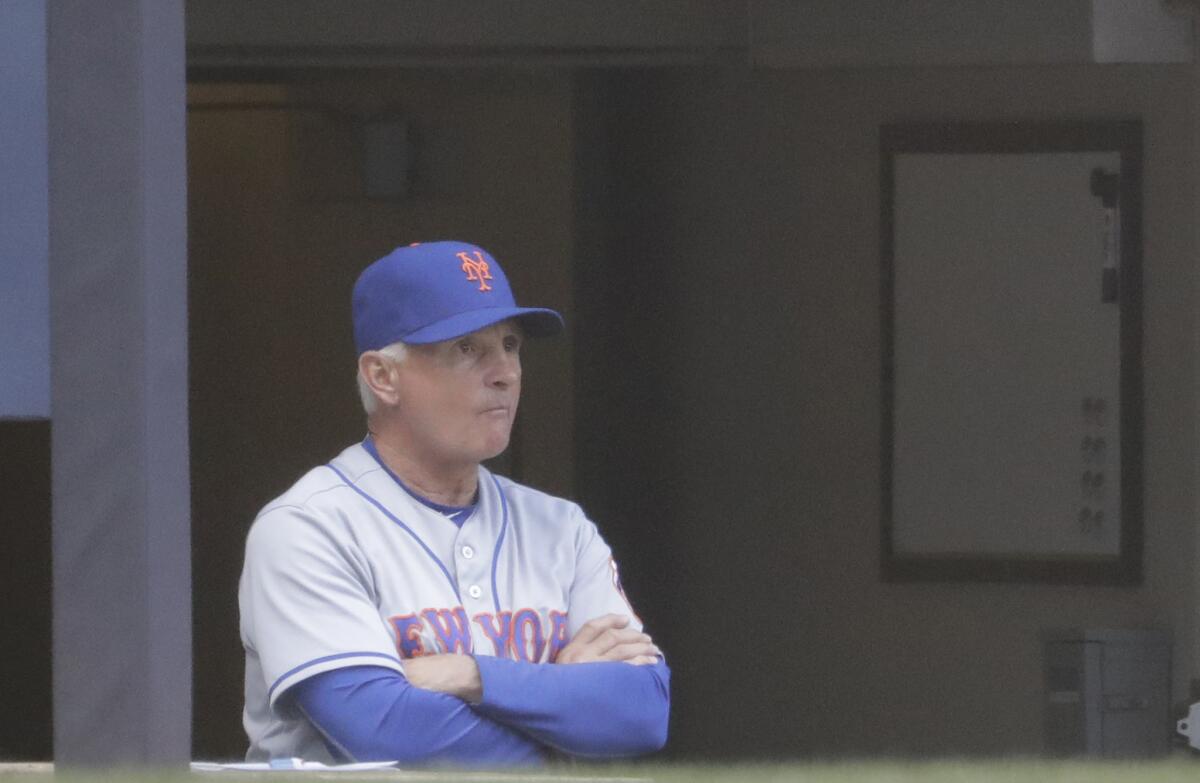 Mets Manager Terry Collins during the third inning of a game against the Milwaukee Brewers on June 11.