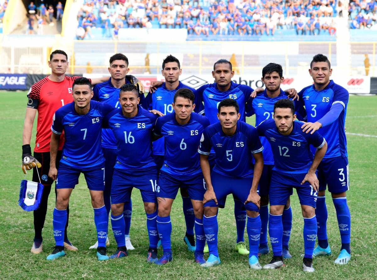 El Salvador's football team during a Concacaf  
