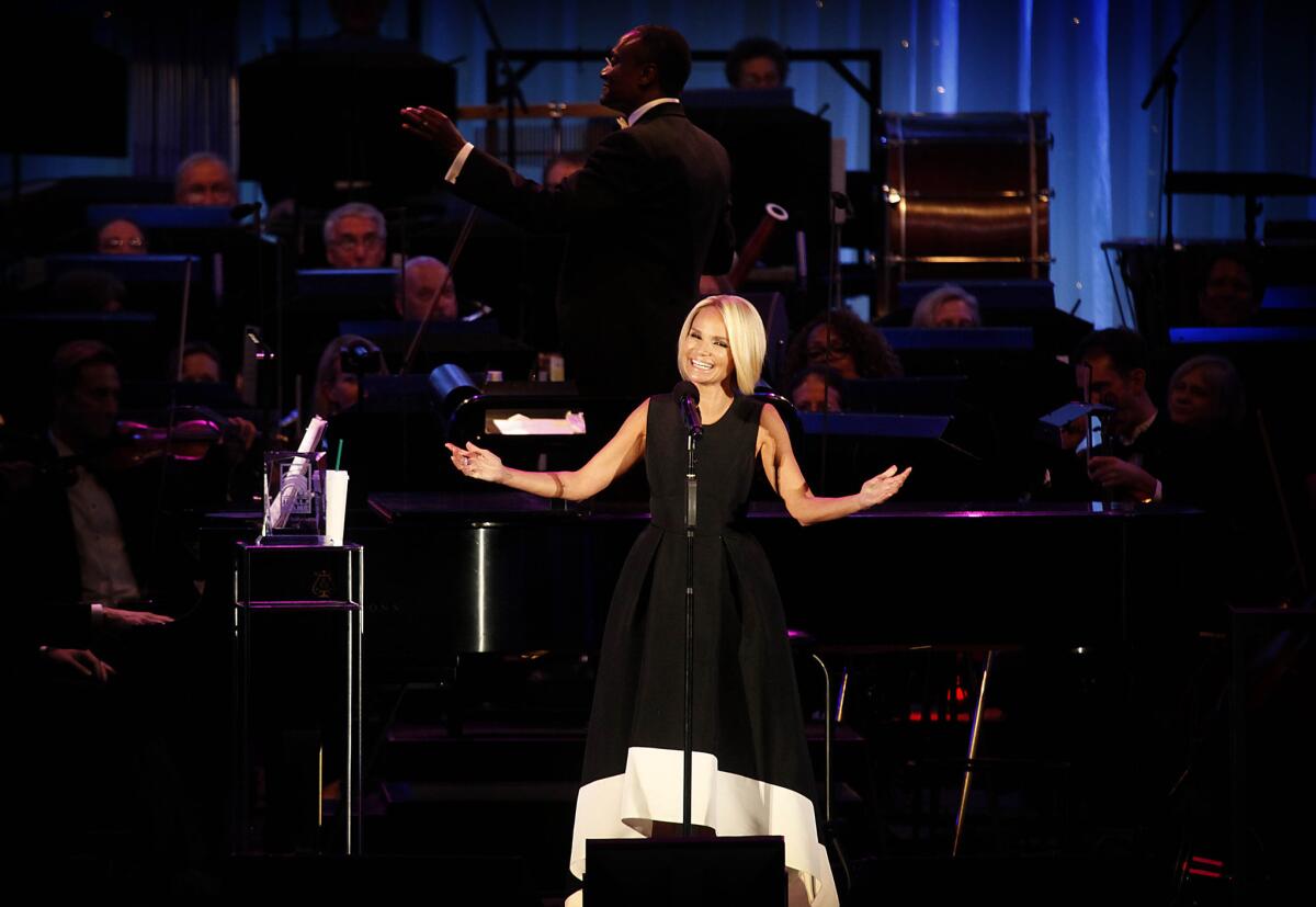 Kristin Chenoweth performs Saturday during the Hollywood Bowl's opening-night concert.