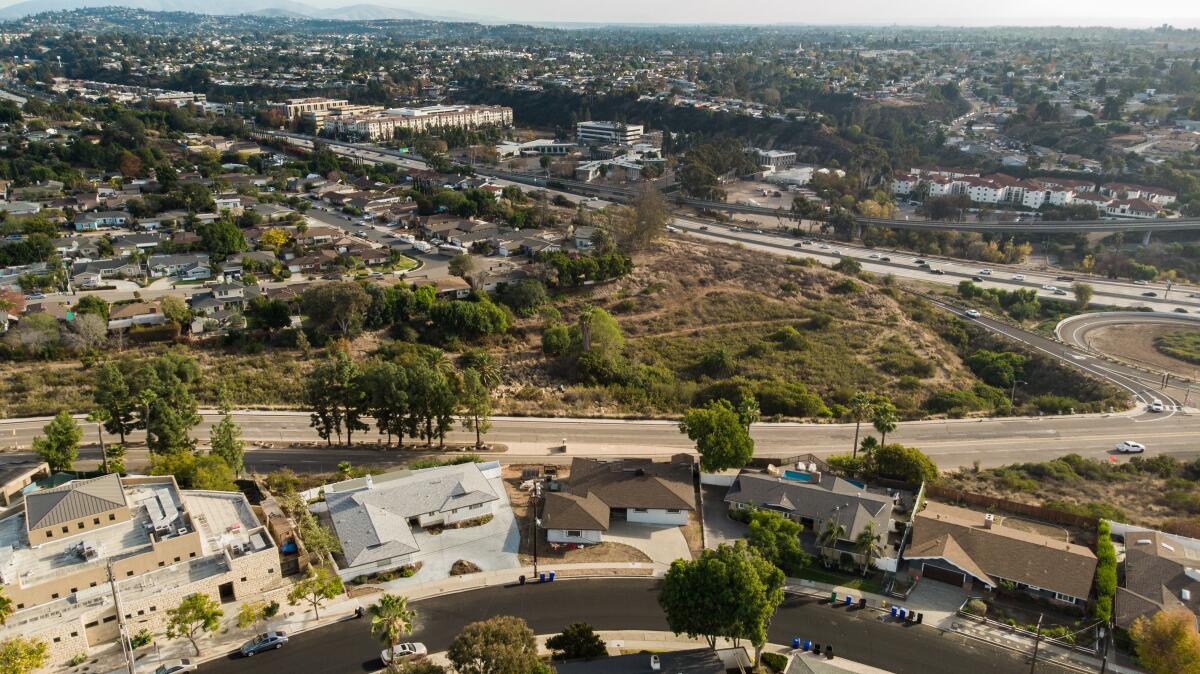 Aerial view of Del Cerro property owned by All Peoples Church.
