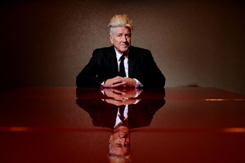 LOS ANGELES, CALIFORNIA MAY 25, 2016-Writer, directoer and producer David Lynch hosted the Super Mind Conversation featuring renowned psychiatrist Norman E. Rosenthal at the Sofitel Hotel Beverly Hills. (Wally Skalij/Los Angeles Times)