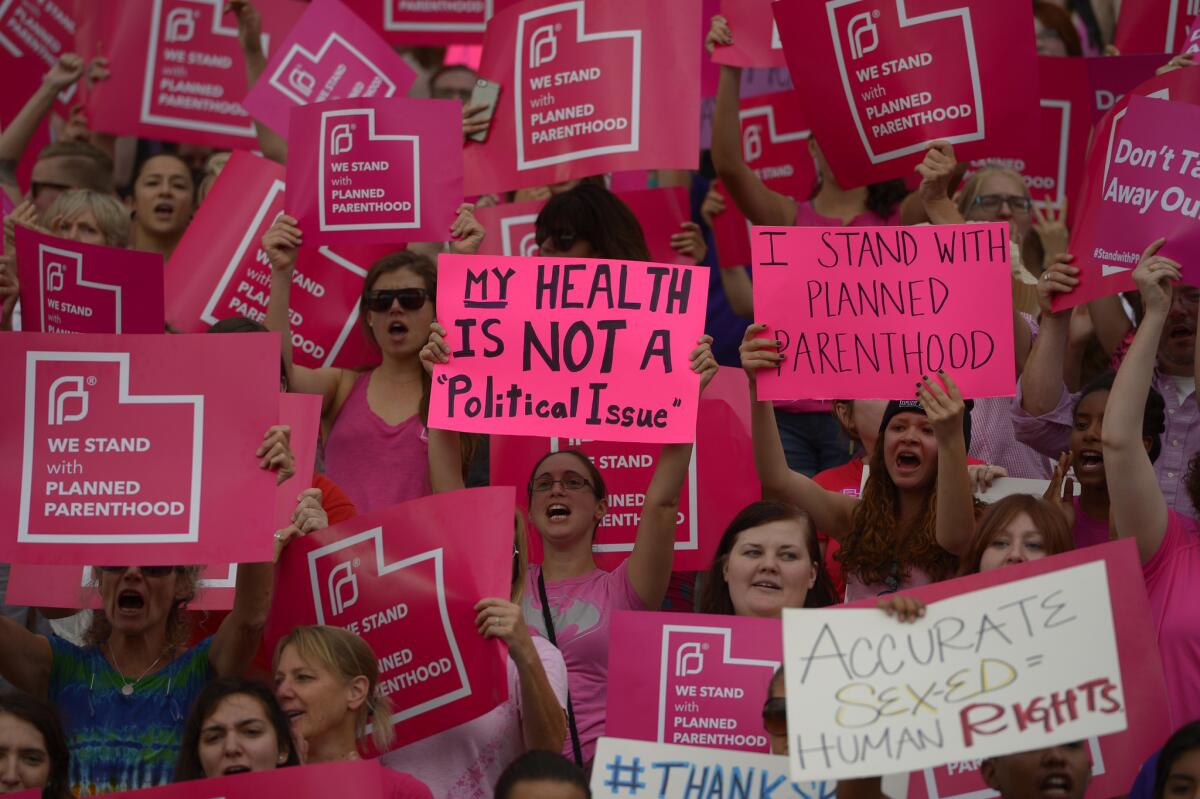 The Planned Parenthood Action Council holds a community rally in Salt Lake City, Utah in 2015.