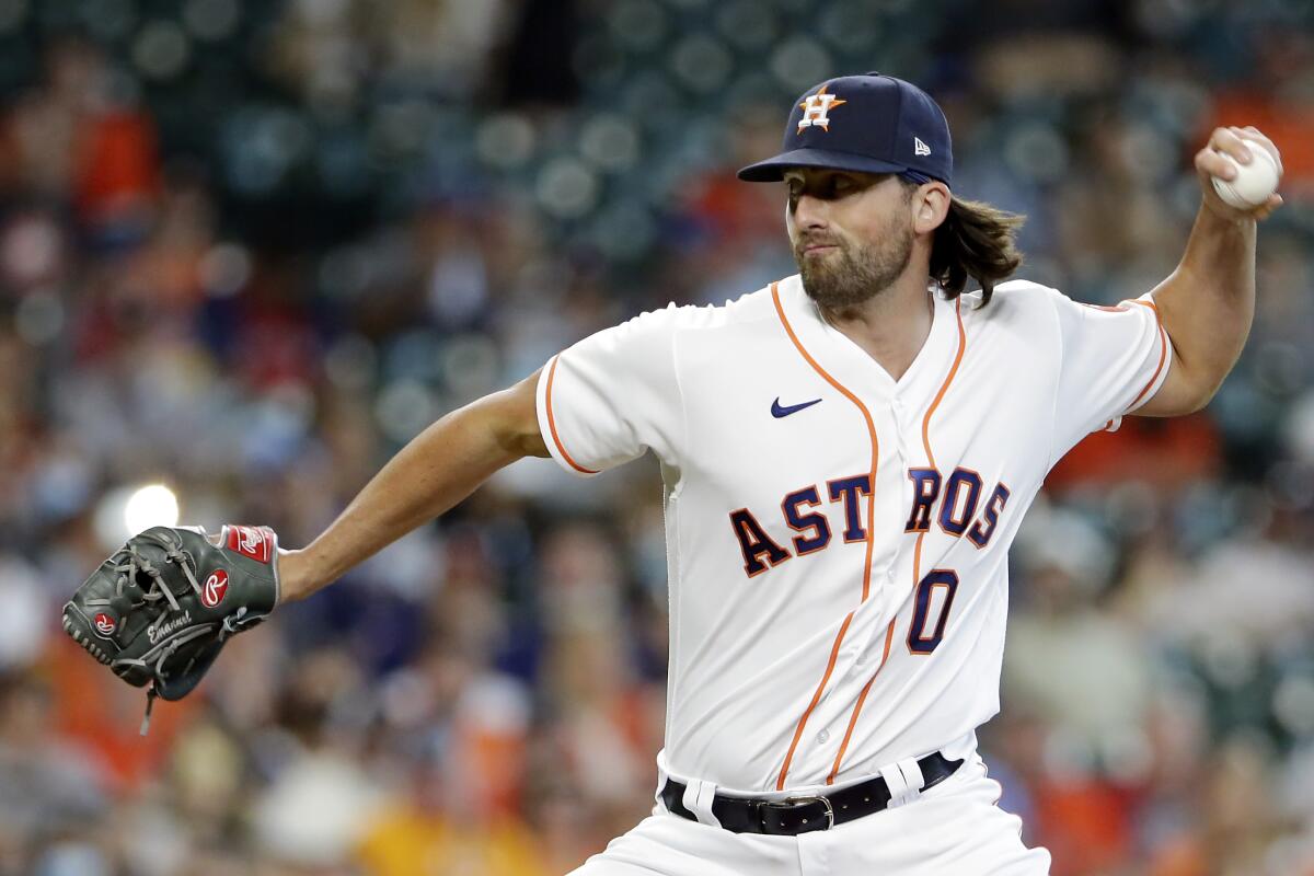 The Astros' Kent Emanuel pitched 8 2/3 innings of relief in his major league debut April 24, 2021.