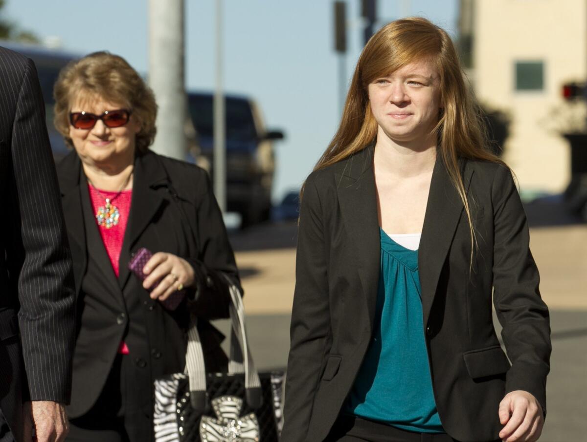 Abigail Fisher, right, is the plaintiff in a case before the U.S. Supreme Court who is challenging the University of Texas' consideration of race and ethnicity in admissions.