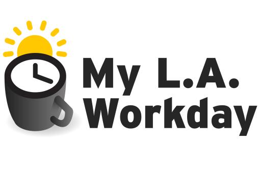 How this L.A. astrologer banishes bad energy from her workday 17 logo of a coffee mug with a clock dial and a sun: My L.A. Workday