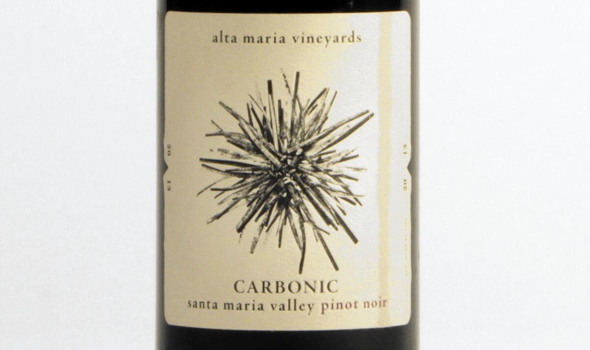 The Alta Maria Vineyards 2013 'Carbonic' Pinot Noir pairs well with salade Nicoise.