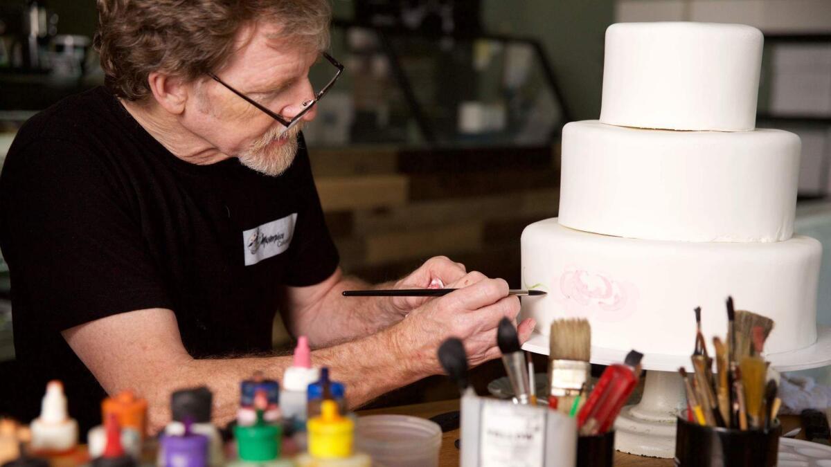 Baker Jack Phillips at Masterpiece Cakeshop in Lakewood, Colo., in 2017.