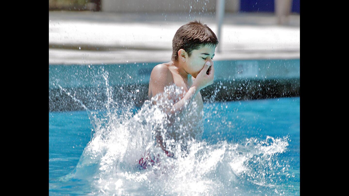 Photo Gallery: Children beat the heat at Verdugo Pool in Burbank