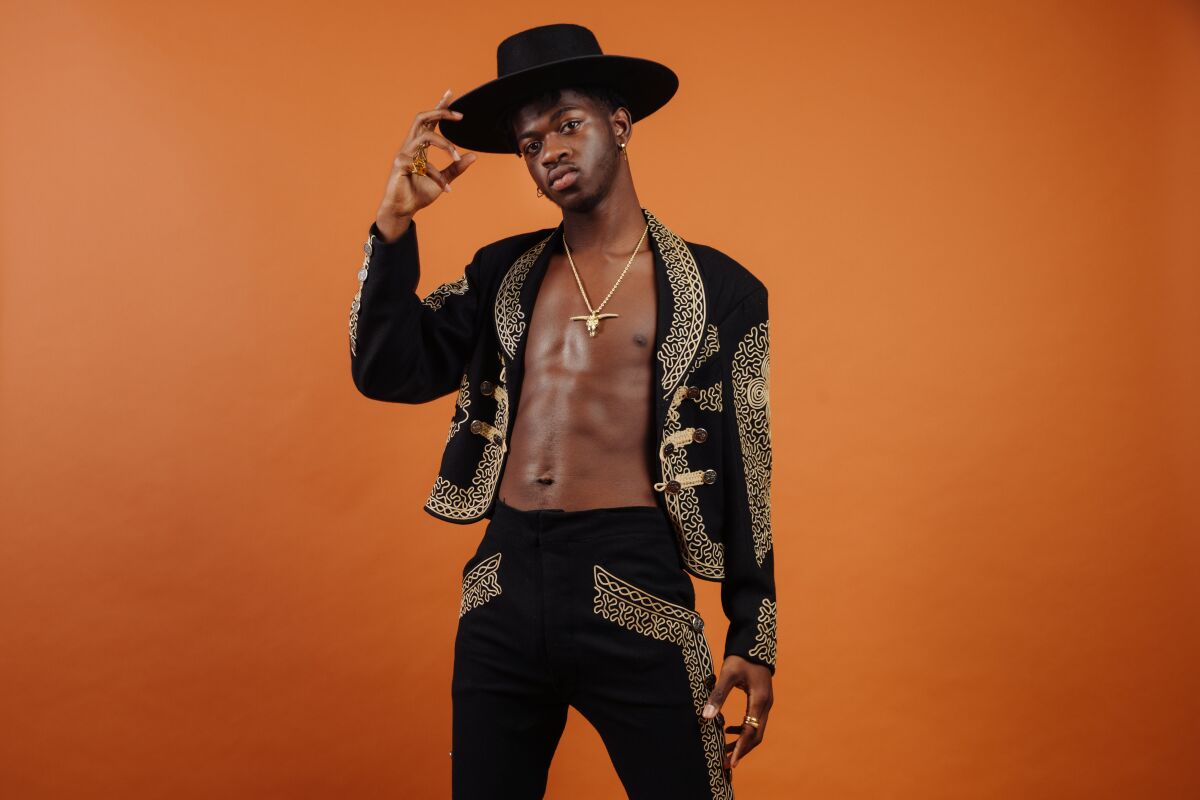 Lil Nas X poses for a portrait at Cactus Cube Studio on Thursday, Dec. 5, 2019 in West Hollywood, Calif.