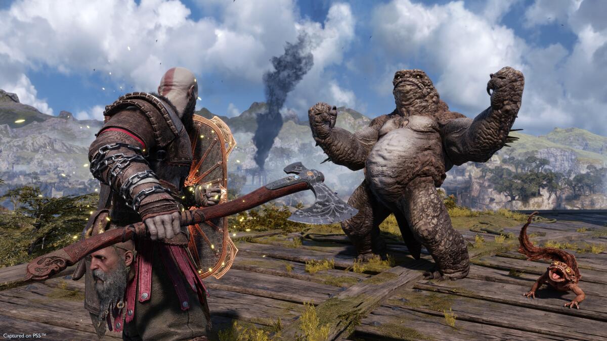 Esta imagen difundida por Sony Interactive Entertainment muestra una escena del videojuego "God of War: Ragnarök".