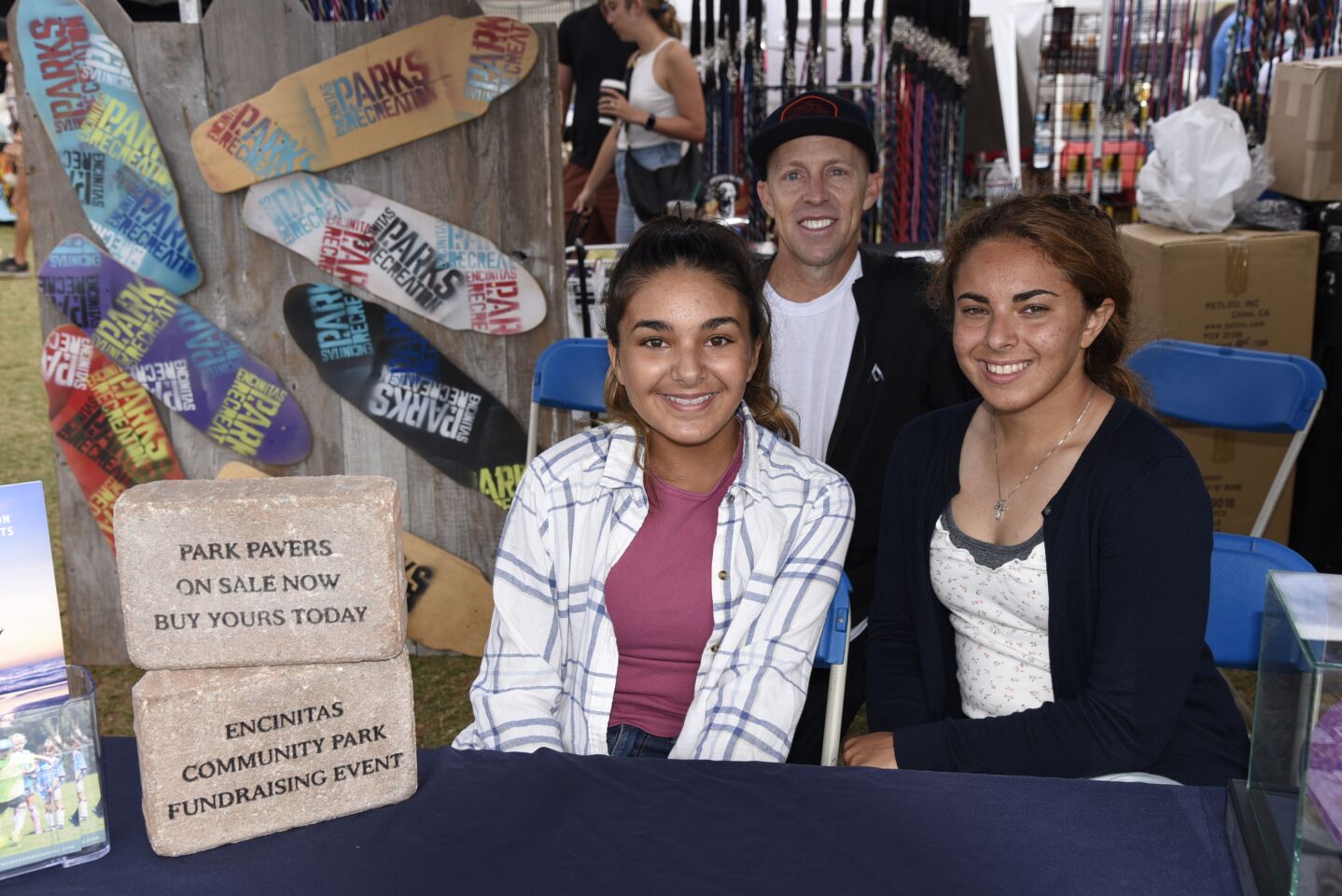 Encinitas Parks & Rec Special Programs Supervisor Nick Buck,Youth Commissioners Chiara and Gabby
