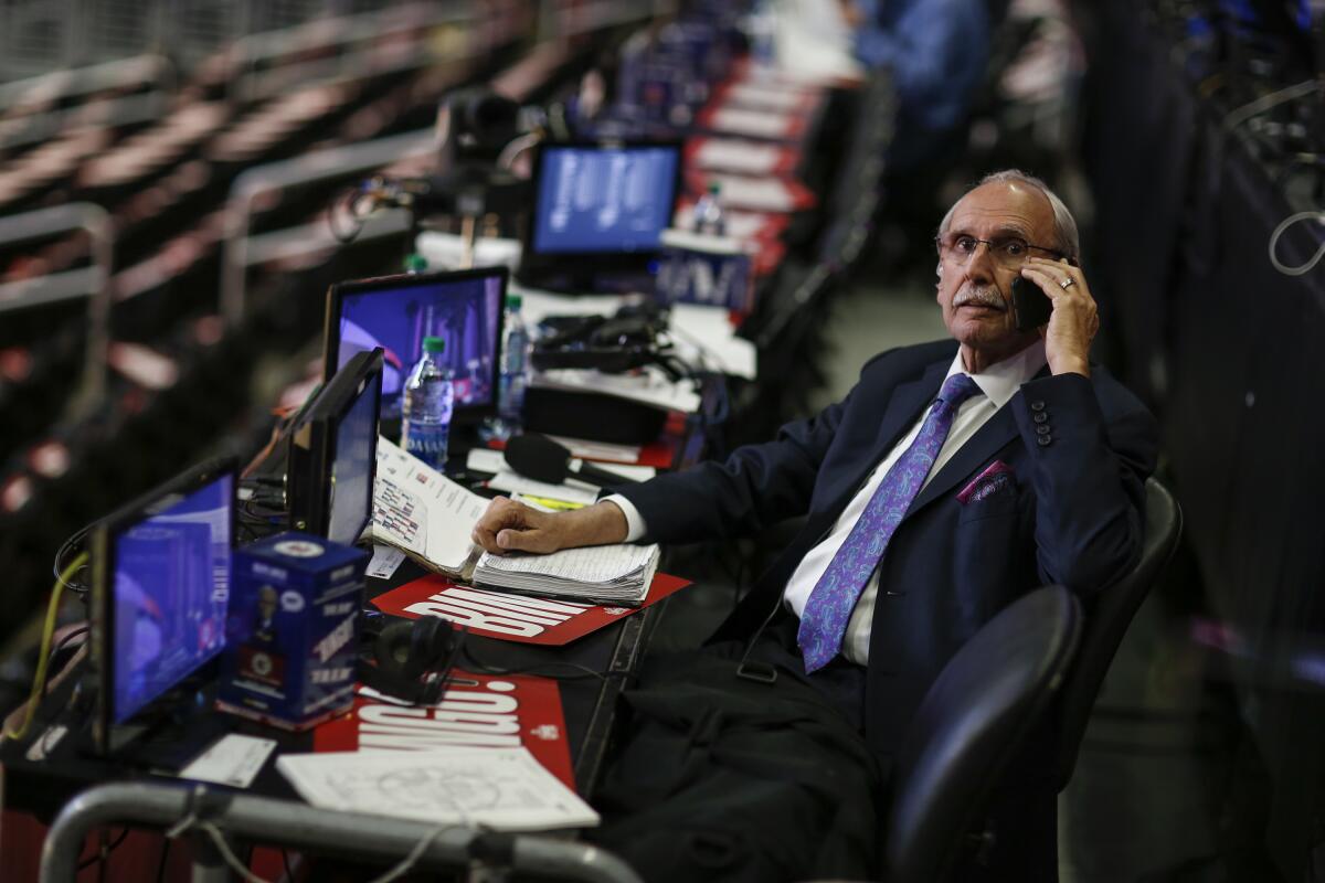 Former Clippers broadcaster Ralph Lawler.