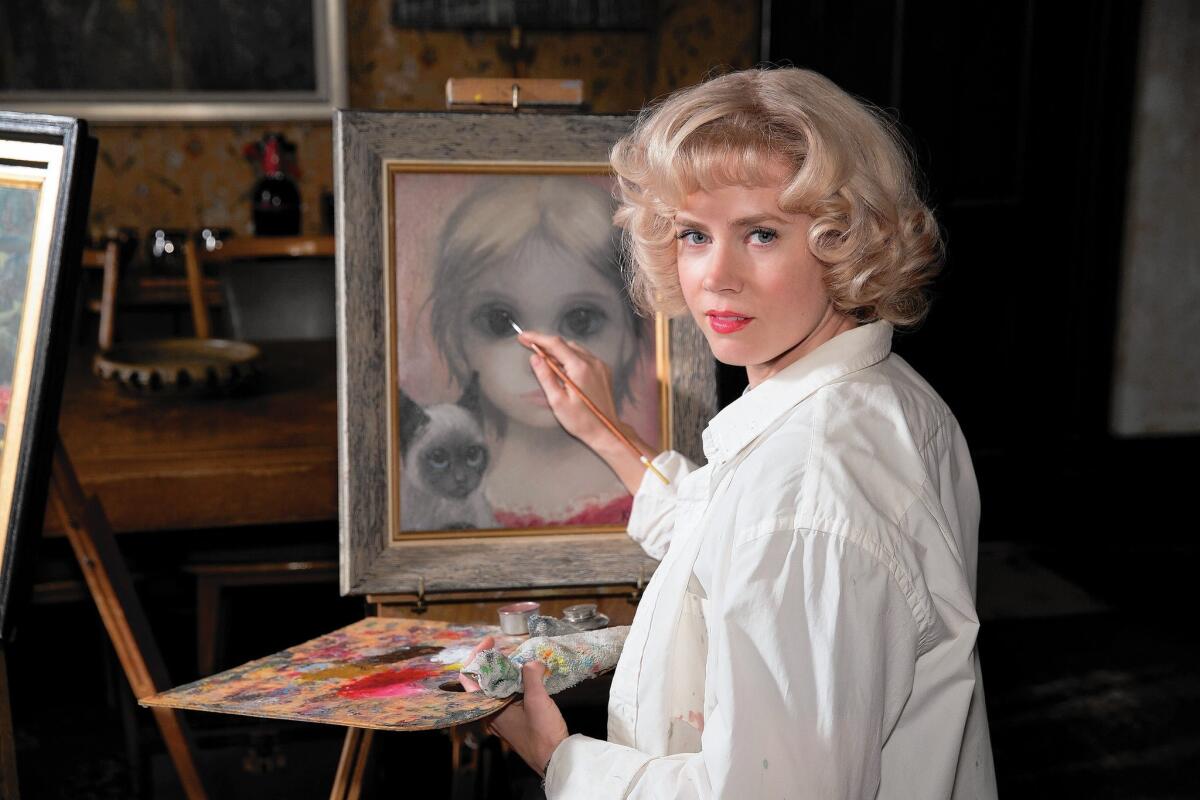 Margaret Keane (Amy Adams) painted work that her husband claimed credit for creating. And in Tim Burton's "Big Eyes," as in life, her husband gets to hog the spotlight.